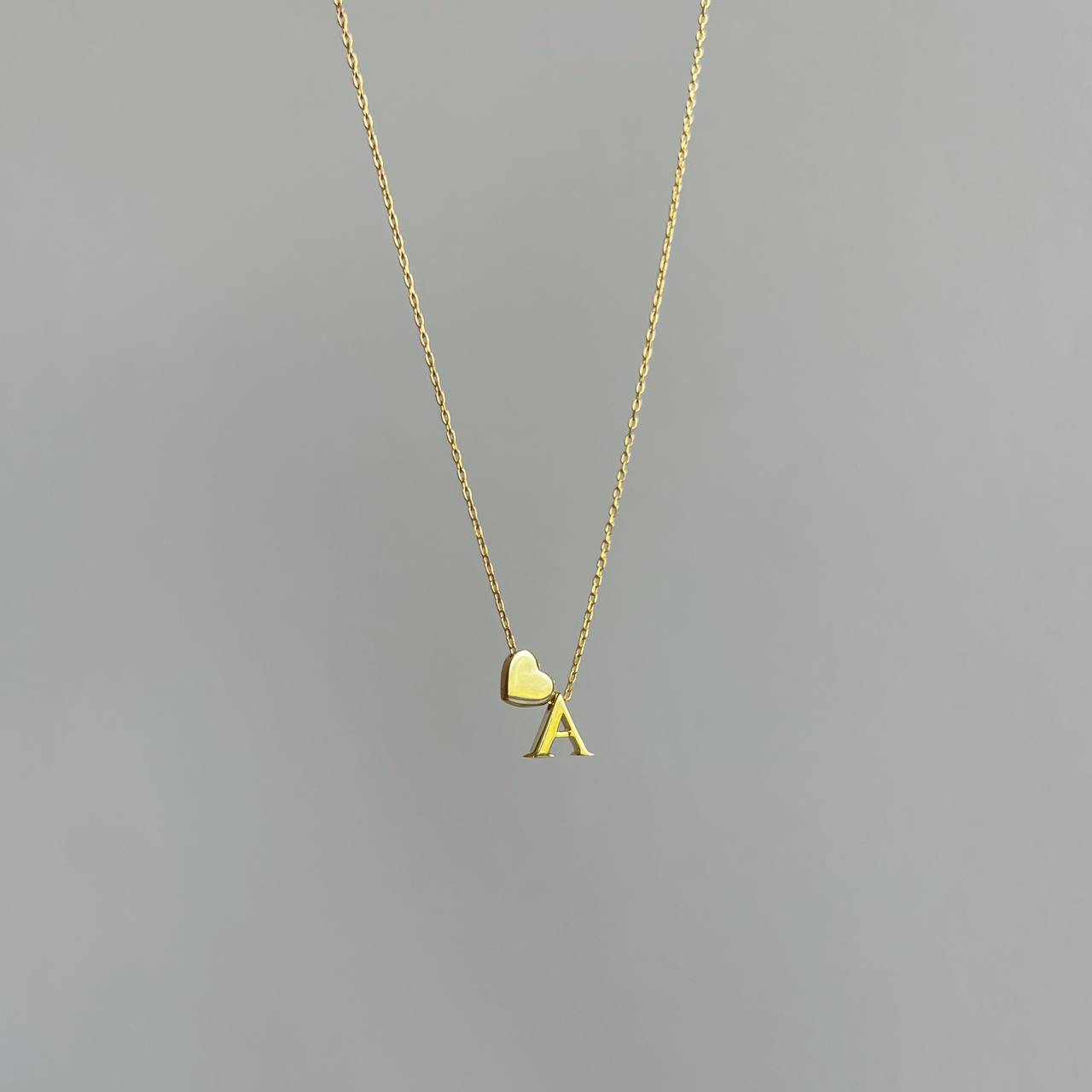 Heart & letter Necklace (8431832006999)
