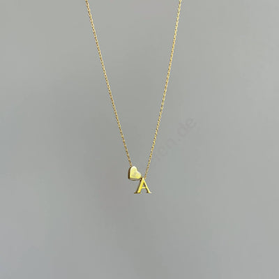 Heart & letter Necklace (8431832006999)