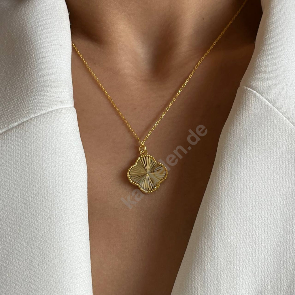 Kardelen 14K GOLD KLEE HALSKETTE II