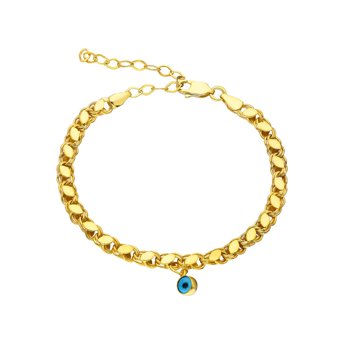 Kardelen Gersten Armkette mit Nazar - 925 SILBER