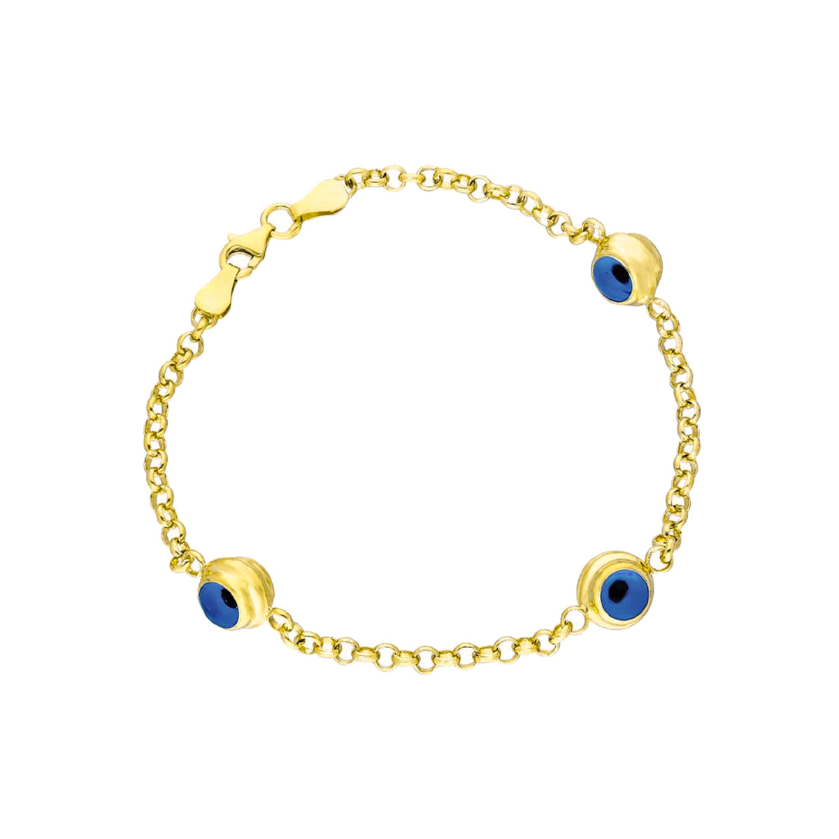 Kardelen 3er Nazar Armkette - 925 SILBER