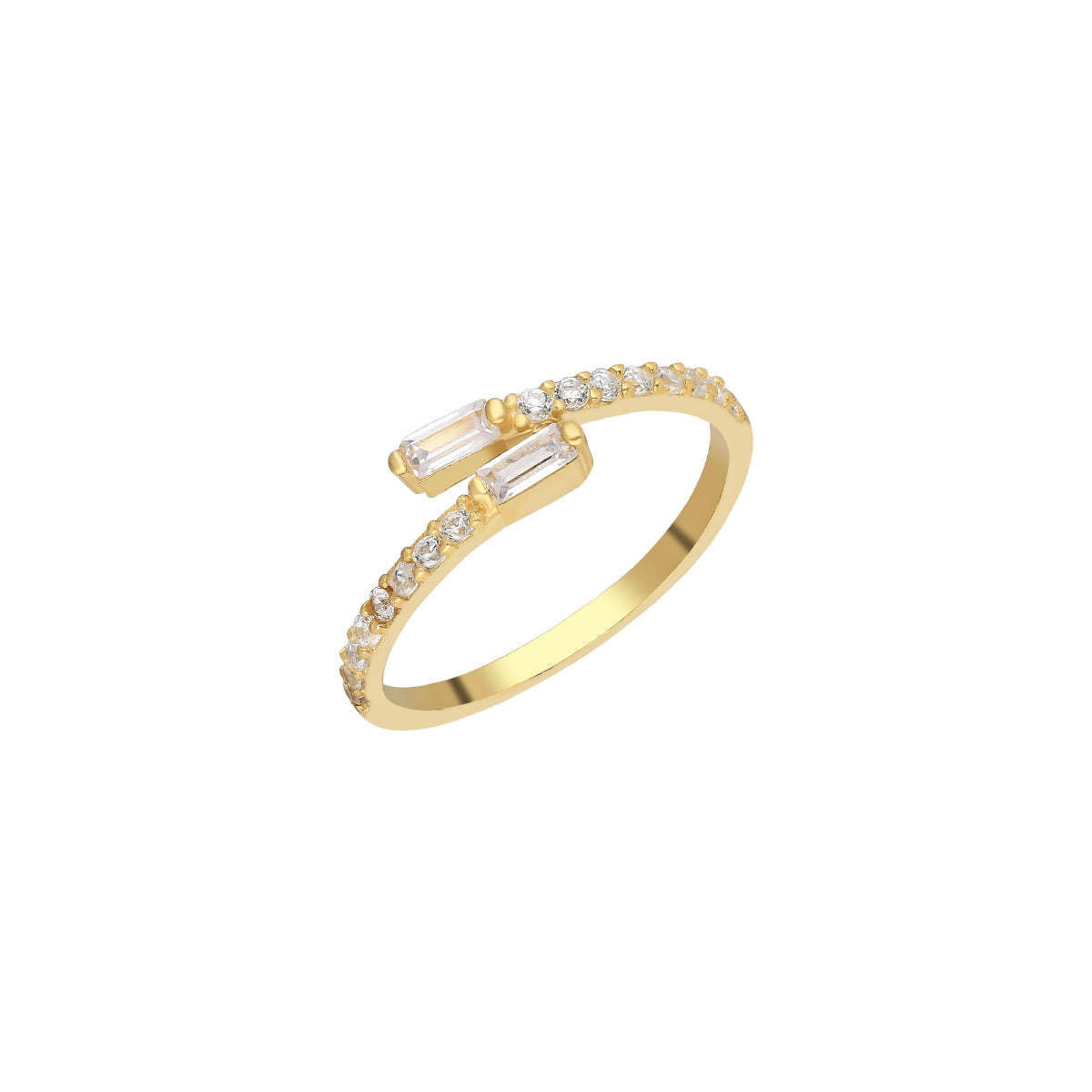 Kardelen Double Baguette Ring - 925 SILBER