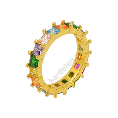 Baguette Colorful Ring (6985163964461)