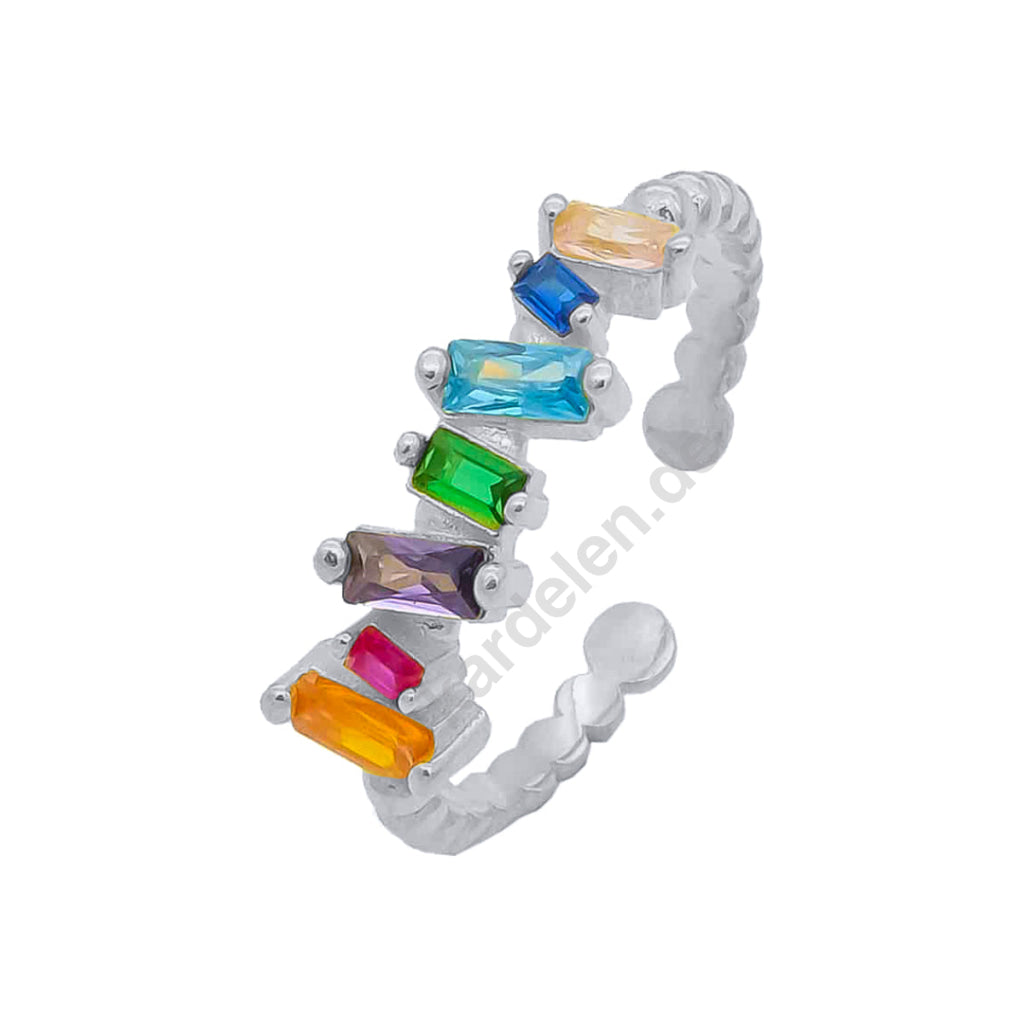 Baguette Shift Colorful Ring (6985170878509)