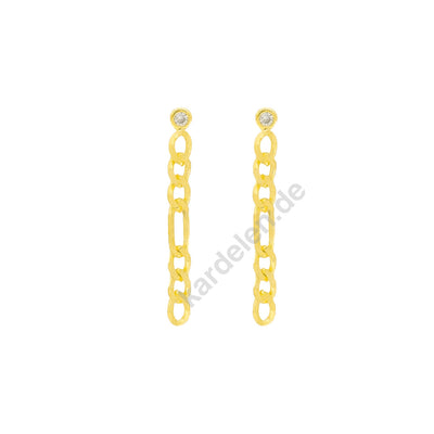 Figaro Chain Ohrring (6994363121709)