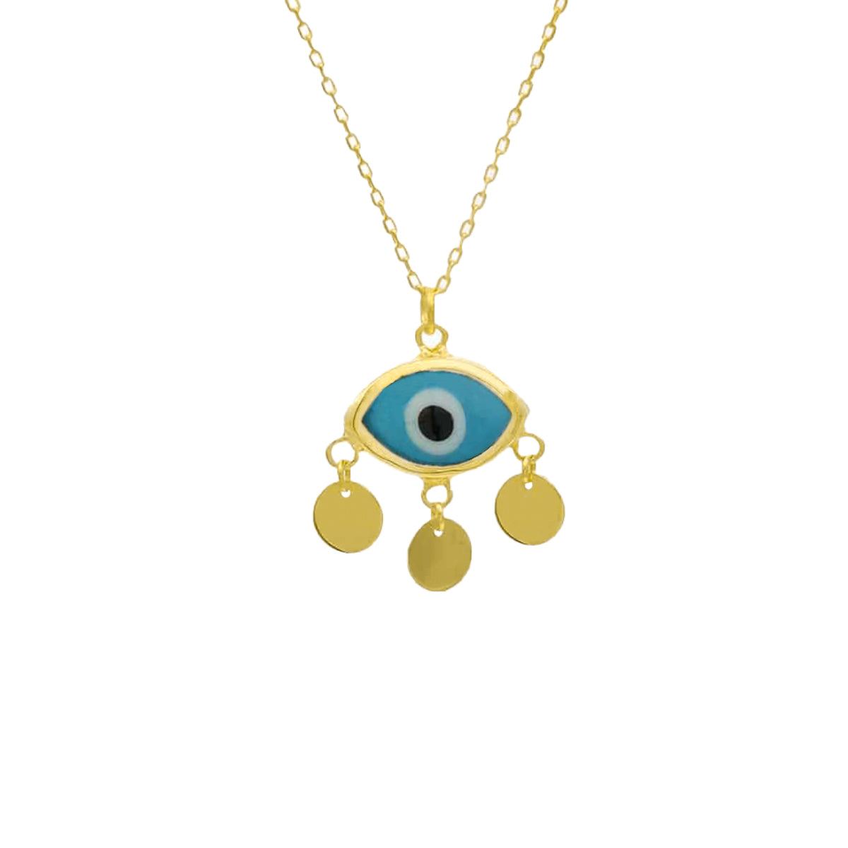 Kardelen Firuze Dark Blue Eyes Necklace - 925 SILBER
