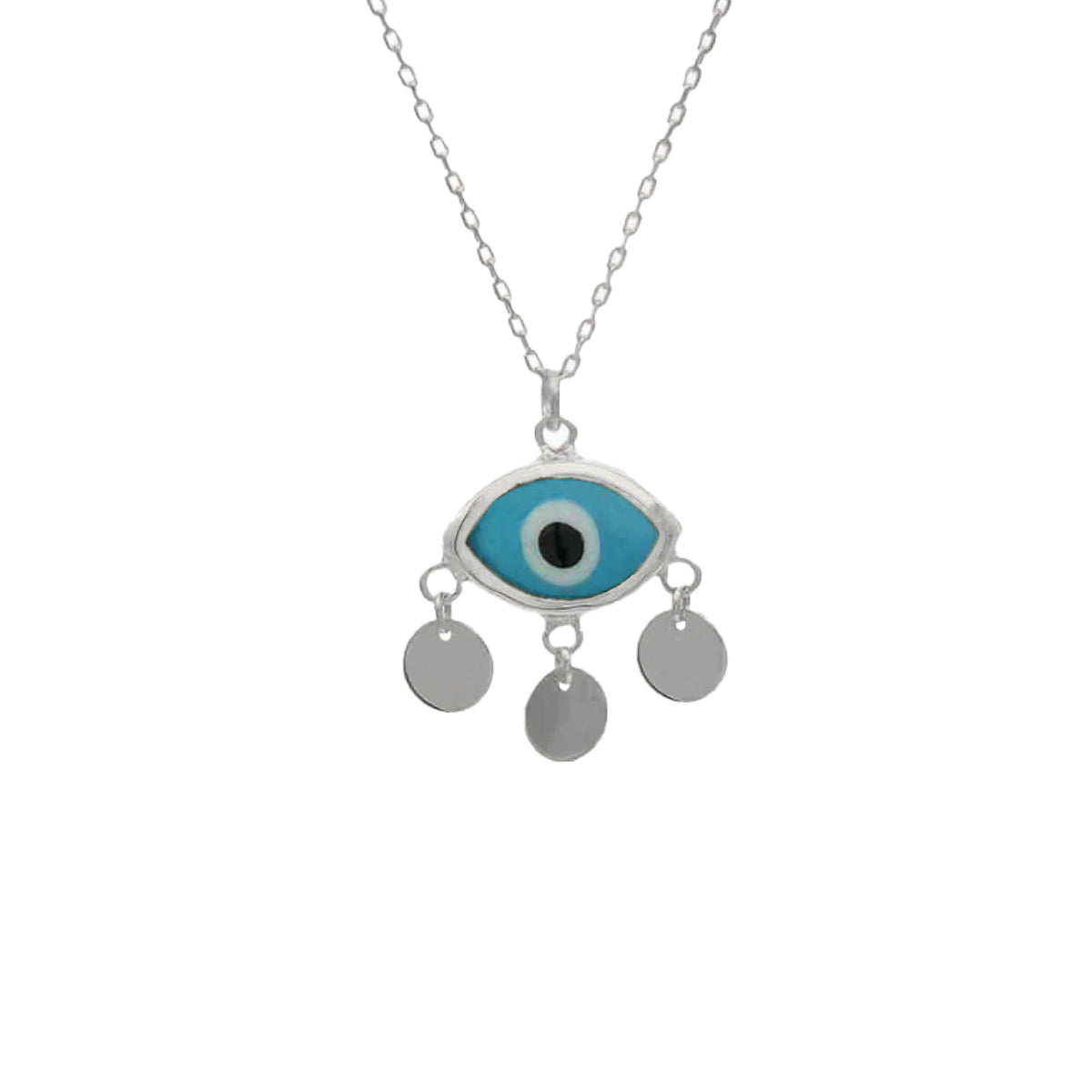 Firuze Dark Blue Eyes Necklace (7017468952621)