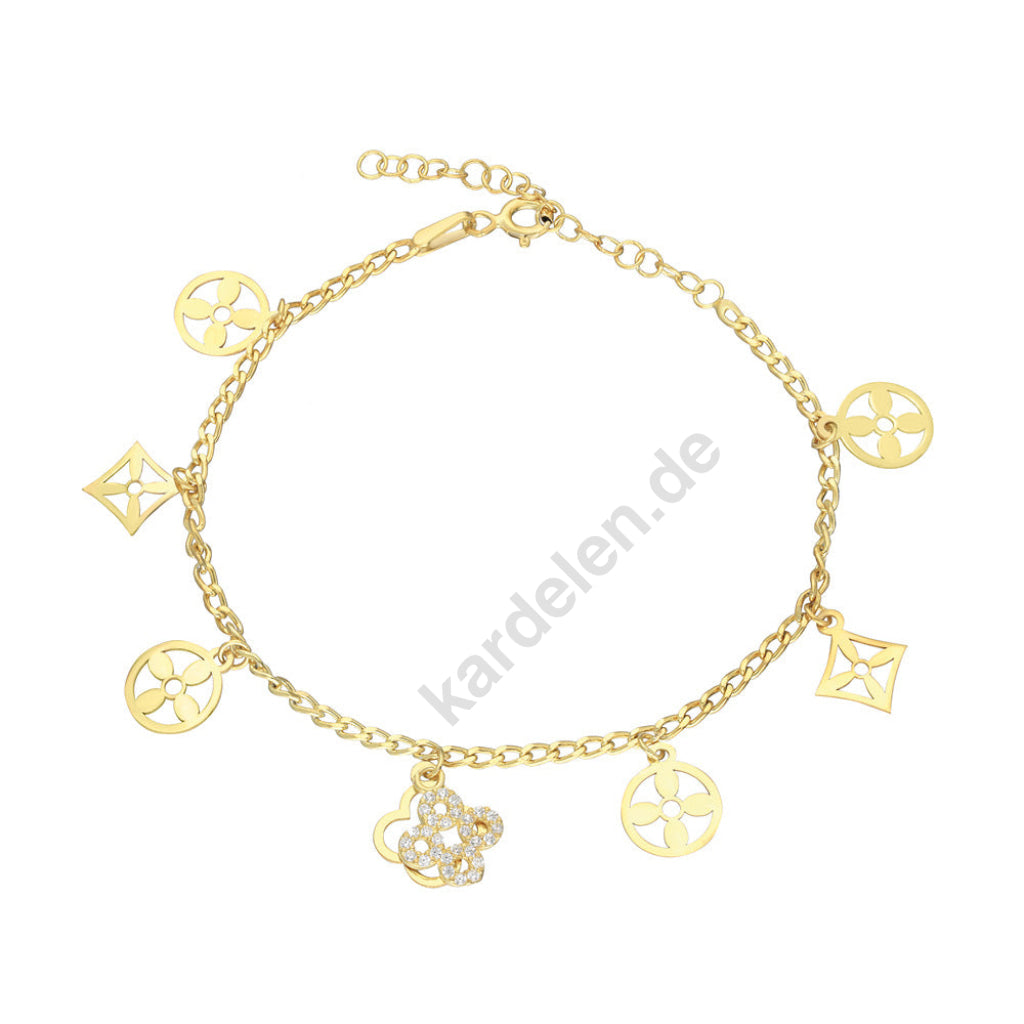 Kardelen LUXUS CHARM ARMKETTE - 925 SILBER