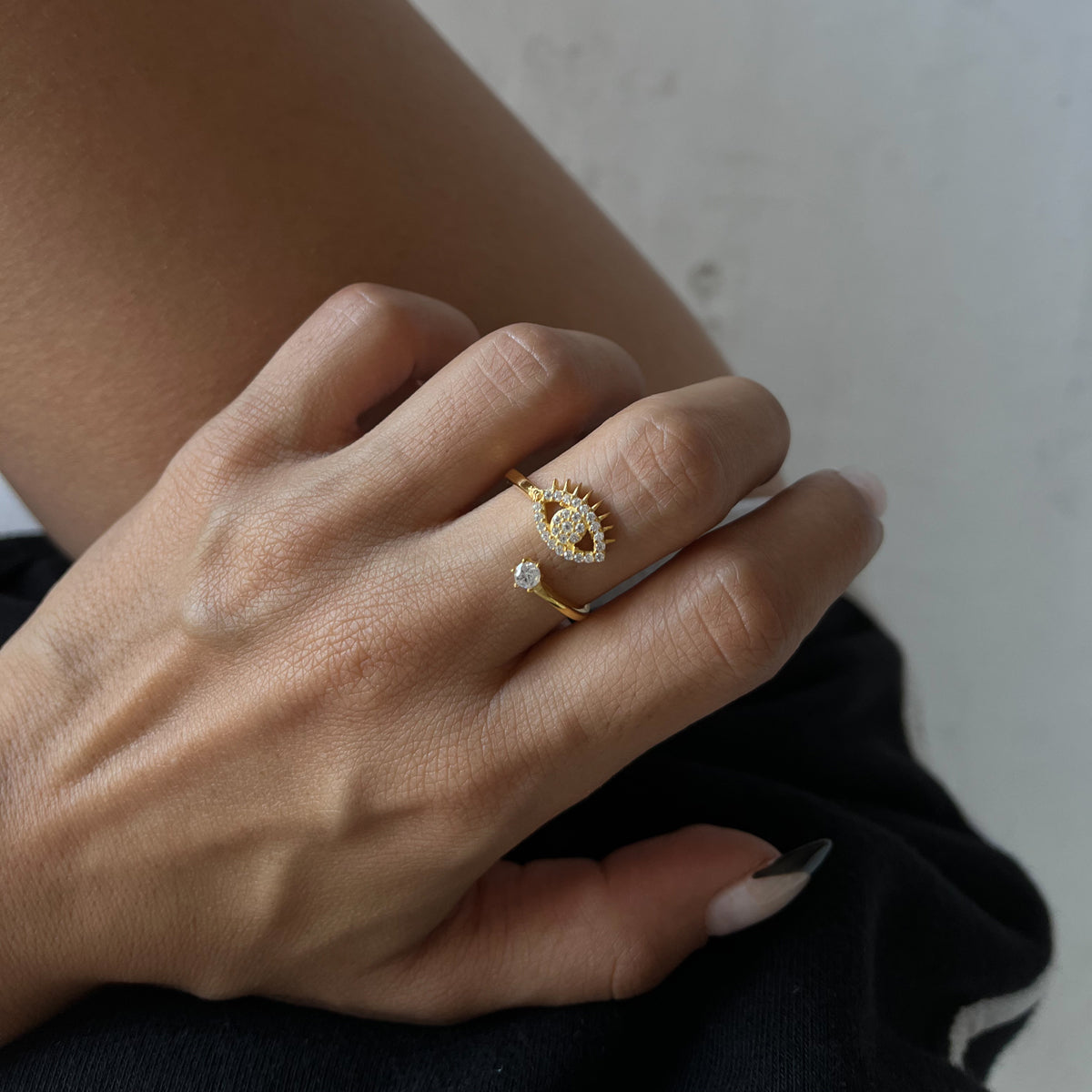 Zirconia Eye Ring (7151758442541)