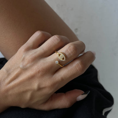 Zirconia Eye Ring (7151758442541)