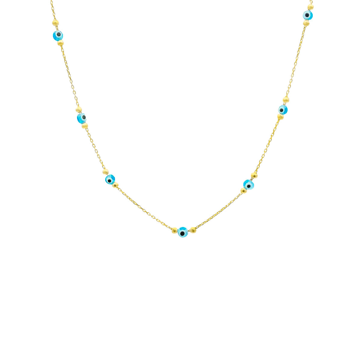 Kardelen Multi Nazar Halskette - 925 SILBER