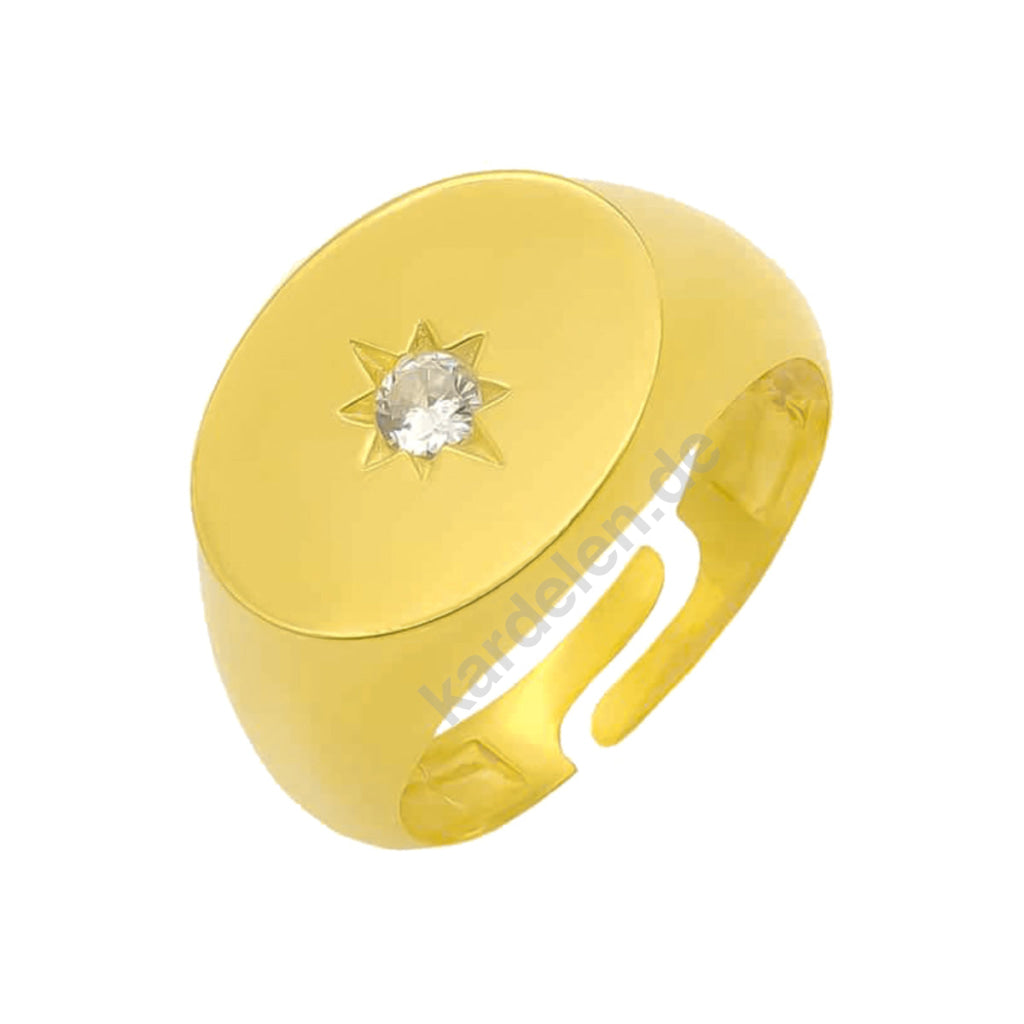 Pole Star Solitaire Ring (6985711648813)