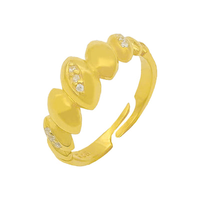 Shell Design Zirkonia Ring (6985712435245)