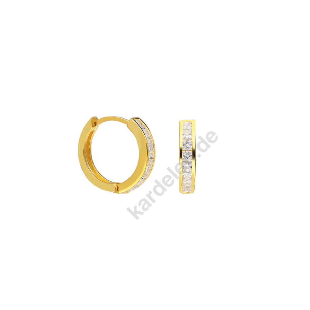 Round Zirconia Basic Ohrring (7027151339565)