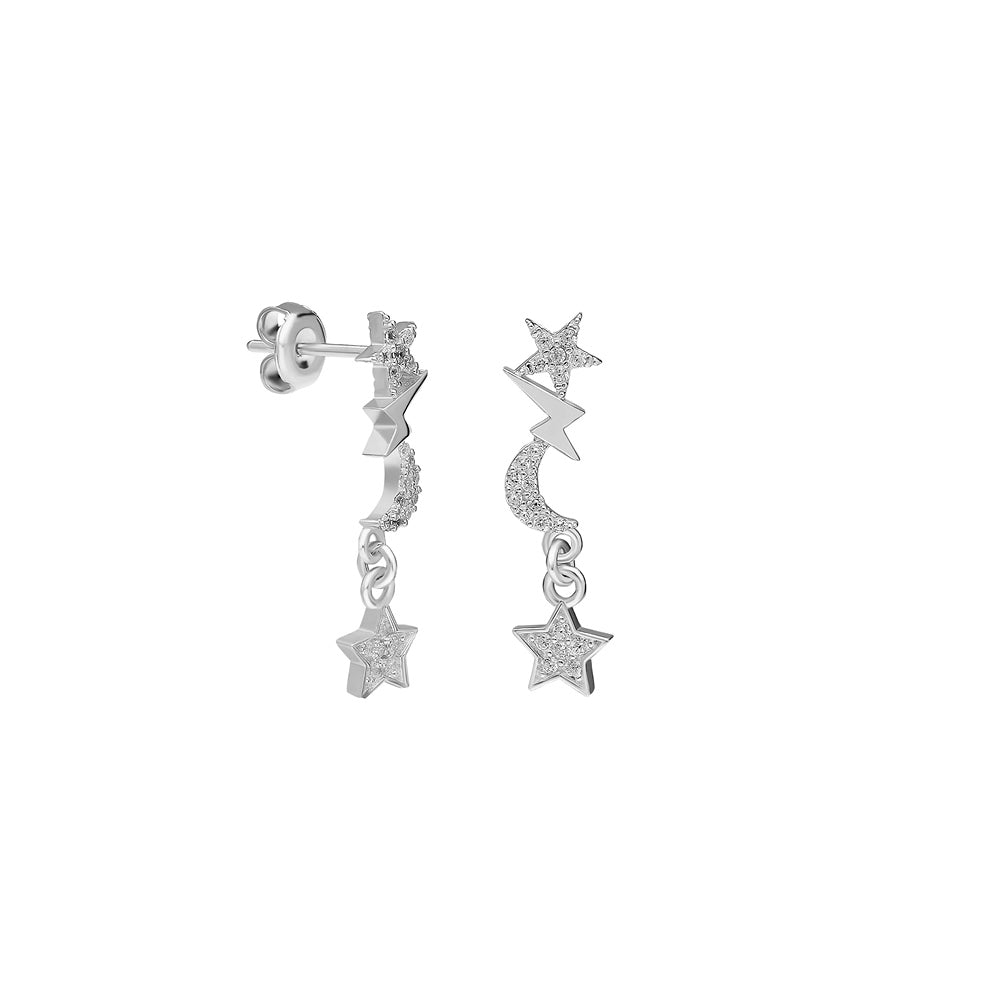 Symbolisierte Ohrringe mit Zirkonia (7042114715693)