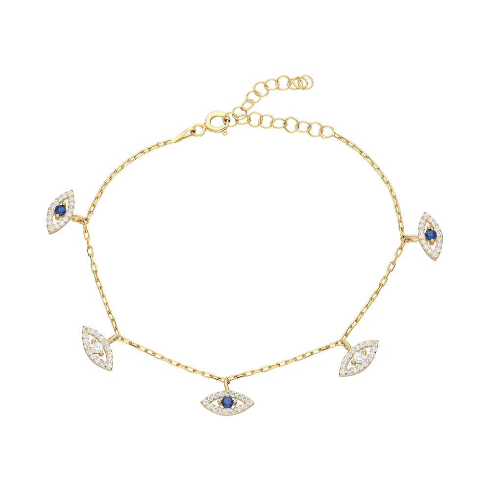 Kardelen Nazar Charm Armkette - 925 SILBER