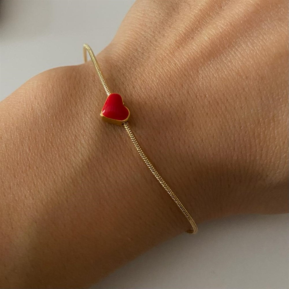 Rotes Herz Armband (7067443363885)