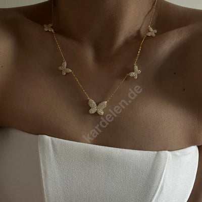 Halle Zirkonia Butterfly Chain (7017591537709)