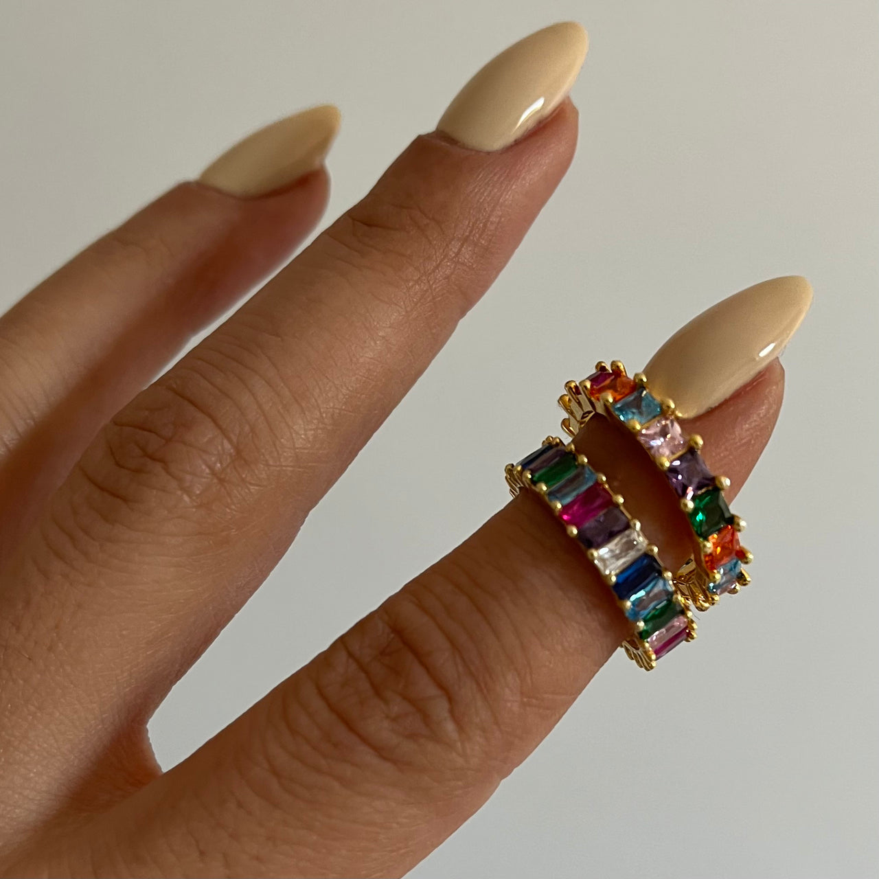 Bold Baguette Colorful Ring (6985179234349)